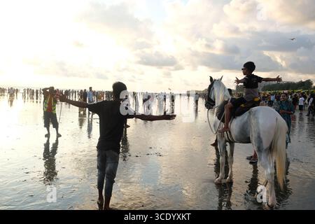 Der zweitlängste Cox`s Bazaar Sea Beach der Welt, Bangladesch Stockfoto